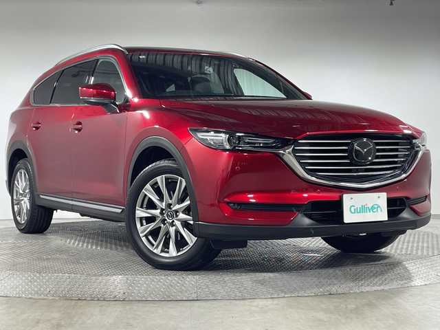 マツダ ＣＸ－８ XD Lパッケージ 神奈川県 2018(平30)年 4.3万km ソウルレッドクリスタルM ディーゼルターボ/シルバールーフレール/マツダコネクトナビゲーション/フルセグ　CD　DVD/Bluetooth　AUX/360度ビューカメラ/ヘッドアップディスプレイ/パワーバックドア/i-ACTIVSENSE/アドバンストスマートシティブレーキサポート/アダプティブLEDヘッドライト/ハイビームコントロールシステム/誤発進抑制制御/車線逸脱警報システム/車線逸脱抑制装置/全車速追従機能付きマツダレーダークルーズコントロール/スマートブレーキサポート/ブラインドスポットモニタリング/リアクロストラフィックアラート/前後センサー/アイドリングストップ/革シート/前席/2列目シートヒーター/前席パワーシート/運転席ポジションメモリー/革巻きステアリング/ステアリングヒーター/ステアリングスイッチ/純正前方ドライブレコーダー/純正ETC/電動パーキングブレーキ/オートブレーキホールド/プッシュスタート/スマートキー/LEDヘッドランプ/オートライト/フロントフォグランプ/純正19インチアルミホイール/純正リアスポイラー