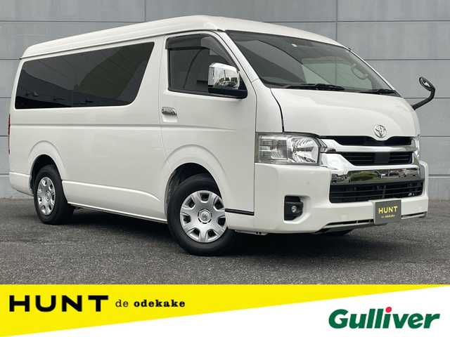 トヨタ ハイエース GL 千葉県 2023(令5)年 2.4万km ホワイトパールクリスタルシャイン 純正7インチナビ/・フルセグTV/・CD/・FM/AM/後席モニター/片側パワースライドドア/全方位カメラ/トヨタセーフティセンス/コーナーセンサー/レーンキープアシスト/100V電源/オートライト/スマートキー