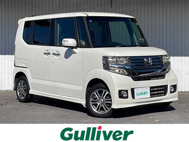 ホンダ Ｎ ＢＯＸ カスタム G Lパッケージ 長野県 2013(平25)年 6.2万km パール ４WD/純正14インチアルミ/左側パワースライドドア/HIDヘッドライト/プッシュスタート/スマートキー