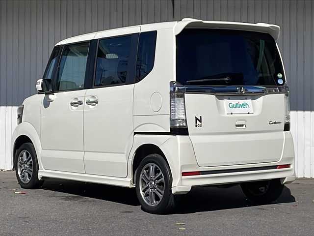 ホンダ Ｎ ＢＯＸ カスタム G Lパッケージ 長野県 2013(平25)年 6.2万km パール ４WD/純正14インチアルミ/左側パワースライドドア/HIDヘッドライト/プッシュスタート/スマートキー