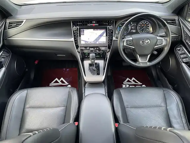 トヨタ ハリアー ハイブリッド プログレス メタル&レザーP 道北・旭川 2018(平30)年 4.8万km ホワイトパールクリスタルシャイン ワンオーナー/フルタイム4WD/ダブルサンルーフ/JBLサウンドシステム/ブラックレザーシート/パワーテールゲート/プリクラッシュセーフティ/レーンデパチャーアラート/レーダークルーズコントロール/インテリジェントソナー/オートハイビーム/全方位カメラ/パノラミックモニター/フルセグ・Bluetooth/ウッドコンビハンドル/前席パワーシート（D席メモリ）/前席エアーシート・ヒーター/リアフォグライト/LEDヘッドライト/LEDデイライト/ビルトインETC/保証書・取説/社外アルミ付きサマータイヤ積み込み(235/55R18)