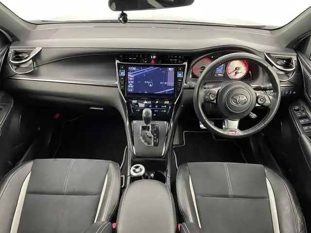 トヨタ ハリアー エレガンス GRスポーツ 埼玉県 2018(平30)年 4.6万km ブラック ＡＬＰＩＮＥ１０インチナビ　バックカメラ　セーフティセンス　レーダークルーズコントロール　ダウンサス　パワーシート　オートホールド　ハーフレザー　純正アルミ　スマートキー　ＬＥＤライト　地デジＴＶ