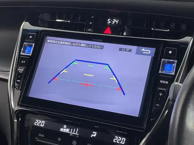 トヨタ ハリアー エレガンス GRスポーツ 埼玉県 2018(平30)年 4.6万km ブラック ＡＬＰＩＮＥ１０インチナビ　バックカメラ　セーフティセンス　レーダークルーズコントロール　ダウンサス　パワーシート　オートホールド　ハーフレザー　純正アルミ　スマートキー　ＬＥＤライト　地デジＴＶ