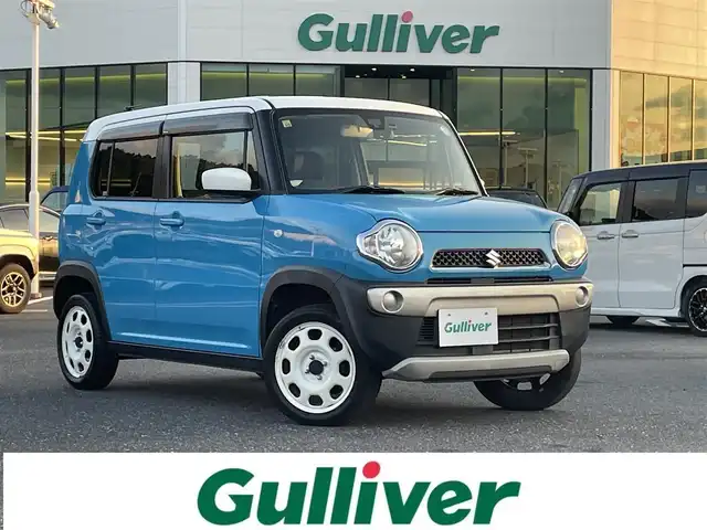 スズキ ハスラー G 島根県 2018(平30)年 6.6万km サマーブルーM 登録時走行距離65491km/取扱説明書/保証書/社外SDナビ/フルセグテレビ/バックカメラ/前方ドライブレコーダー/プッシュスタート/前席シートヒーター/オートライト/衝突軽減ブレーキ/レーンキープアシススト/ETC