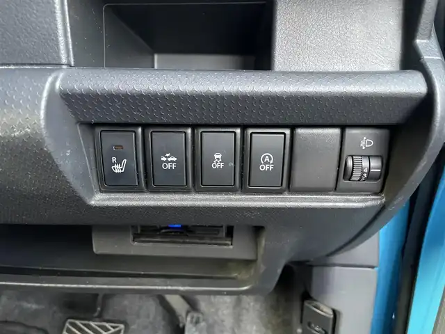 スズキ ハスラー G 島根県 2018(平30)年 6.6万km サマーブルーM 登録時走行距離65491km/取扱説明書/保証書/社外SDナビ/フルセグテレビ/バックカメラ/前方ドライブレコーダー/プッシュスタート/前席シートヒーター/オートライト/衝突軽減ブレーキ/レーンキープアシススト/ETC