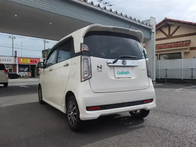 ホンダ Ｎ ＷＧＮ カスタム G ターボパッケージ 静岡県 2014(平26)年 7.9万km プレミアムホワイトパール パイオニアナビ　AVIC-MRZ06/ワンセグ/BT接続/DVD再生/CD再生/CTBA（衝突軽減ブレーキ）/クルーズコントロール/パドルシフト/本革巻きステアリング/HIDヘッドライト/オートライト/フォグランプ/ハーフレザーシート/スマートキー×2/プッシュスタート/電動格納ミラー/ウインカーミラー/純正フロアマット・バイザー/取説・保証書　