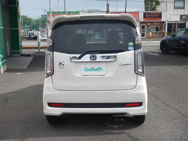 ホンダ Ｎ ＷＧＮ カスタム G ターボパッケージ 静岡県 2014(平26)年 7.9万km プレミアムホワイトパール パイオニアナビ　AVIC-MRZ06/ワンセグ/BT接続/DVD再生/CD再生/CTBA（衝突軽減ブレーキ）/クルーズコントロール/パドルシフト/本革巻きステアリング/HIDヘッドライト/オートライト/フォグランプ/ハーフレザーシート/スマートキー×2/プッシュスタート/電動格納ミラー/ウインカーミラー/純正フロアマット・バイザー/取説・保証書　