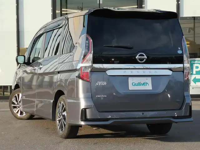 日産 セレナ ハイウェイスター V 茨城県 2021(令3)年 4.5万km ダークメタルグレー/ダイヤモンドブラック 純正ナビ/【iPod・ラジオ・SD・TV・USB・BT・CD・DVD・Blu-ray・HDMI】/フリップダウンモニター/プロパイロット/レーダークルコン/ETC/全方位カメラ/前方ドラレコ/前後コーナーセンサー/アイドリングストップ/両側パワスラ/デジタルインナーミラー/BSM/純正フロアマット/純正アルミホイール