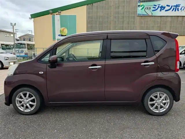 ダイハツ ムーヴ X SAⅡ 新潟県 2015(平27)年 8.4万km プラムブラウンクリスタルマイカ (株)IDOMが運営する【じしゃロン新潟店】の自社ローン専用車両になります。/こちらは現金またはオートローンご利用時の価格です。自社ローンご希望の方は別途その旨お申付け下さい/社外ナビ/FM/AM/CD視聴可能/ワンセグTV視聴可能(走行中視聴可能)/プッシュスタート/アイドリングストップ/横滑り防止装置/衝突被害軽減システム/後方のみコーナーセンサー/社外フロアマット/電動格納ミラー/スマートキー/スペアキー×１