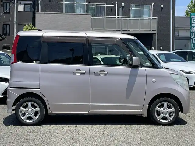 日産 ルークス X アイドリングストップ 宮城県 2012(平24)年 8.6万km ブルームピンク 純正ディーラーナビ/TV(ワンセグ)/CD/FM・AM/SD/ipod/片側パワースライドドア(左側)/アイドリングストップ/純正フロアマット/社外アルミホイール13インチ/ETC/プッシュスタート/スペアキー(スマートキー)×１