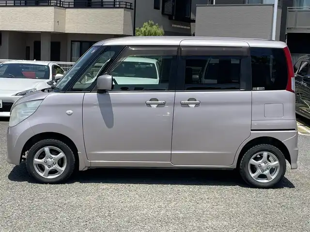日産 ルークス X アイドリングストップ 宮城県 2012(平24)年 8.6万km ブルームピンク 純正ディーラーナビ/TV(ワンセグ)/CD/FM・AM/SD/ipod/片側パワースライドドア(左側)/アイドリングストップ/純正フロアマット/社外アルミホイール13インチ/ETC/プッシュスタート/スペアキー(スマートキー)×１