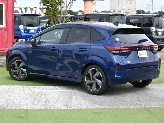 日産 オーラ G 千葉県 2022(令4)年 5.3万km オーロラフレアブルーパール エマージェンシーブレーキ/プロパイロット/インテリジェントクルーズコントロール/インテリジェントルームミラー/純正コネクトナビ/地デジTV/【Bluetooth接続】/アラウンドビューモニター/ドライブレコーダー（DH5-S）/ワイヤレス充電/BOSEサウンド/革巻きステアリング/ステアリングスイッチ/ETC（2.0）/LEDヘッドライト/フォグライト/ウインカーミラー/コーナーセンサー/純正17インチアルミホイル/サイド/カーテンエアバッグ/インテリジェントキー