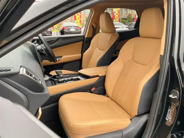 レクサス ＮＸ 250 岐阜県 2025(令7)年 0.5万km グラファイトブラックガラスフレーク パノラマサンルーフ　/ヘッドアップディスプレイ　/ブラインドスポットモニター　/純正ナビ（フルセグTV/Bluetooth/USB）/全方位カメラ　/レクサスセーフティシステムプラス/クリアランスソナー/純正ドライブレコーダー/クルーズコントロール/エアシート・シートヒーター/デュアルオートエアコン/Trail Mode/ダウンヒルアシストコントロールシステム/革巻きステアリング/ステアリングスイッチ/ブラウンレザーシート　/前席パワーシート　/パワーバックドア　/ビルトインETC2.0 /純正20インチアルミホイール/カードキー・スマートキー×２