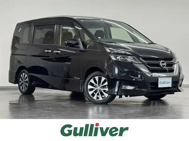 日産 セレナ ハイウェイスター 三重県 2016(平28)年 3.2万km ダイヤモンドブラック S-HYBRID/FF/インパネCVT/純正 9インチナビ MM516D-L/（iPod/SD/FM/AM/TV/WALKMAN/USB/Bluetooth/CD/DVD/Blu-ray/MUSIC STOCKER/HDMI/VTR/AUX）/・純正 11インチ 後席モニター/インテリジェント アラウンドビューモニター（移動物検知機能付）*1/両側 ハンズフリーオートスライドドア/ビルトイン ETC/安全/【OP】セーフティパックA/・踏み間違い衝突防止アシスト*/・インテリジェント パーキングアシスト*/・標識検知機能*/・インテリジェント DA（ふらつき警報）*/・フロント & バックソナー*/・LDW（車線逸脱警報）/・エマージェンシーブレーキ/装備/・定速クルーズコントロール/・前後 オートエアコン/・オートライト/・LEDヘッドライト/・フロントフォグライト/・ハイビームアシスト/・ヒーター付ドアミラー*1/・ステアリングスイッチ*1/・純正16inAW/・プッシュスタート/・保/取/ナビ取/・スマートキーx1/など/*1…セーフティパックAの装備