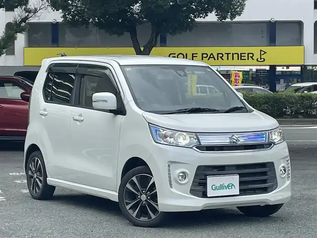 スズキ ワゴンＲ スティングレー T 熊本県 2016(平28)年 2.4万km クリスタルホワイトP ワンオーナー/レーダーブレーキサポート/プッシュスタート/純正ナビ/（ワンセグTV・BTオーディオ・SD）/バックカメラ/純正15インチAW/クルーズコントロール/パドルシフト/右前席シートヒーター/HIDヘッドライト/オートライト/フォグライト/横滑り防止装置/ウィンカーミラー/純正フロアマット/純正ドアバイザー/新車保証書/取扱説明書/スマートスペアキー×1本