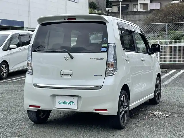 スズキ ワゴンＲ スティングレー T 熊本県 2016(平28)年 2.4万km クリスタルホワイトP ワンオーナー/レーダーブレーキサポート/プッシュスタート/純正ナビ/（ワンセグTV・BTオーディオ・SD）/バックカメラ/純正15インチAW/クルーズコントロール/パドルシフト/右前席シートヒーター/HIDヘッドライト/オートライト/フォグライト/横滑り防止装置/ウィンカーミラー/純正フロアマット/純正ドアバイザー/新車保証書/取扱説明書/スマートスペアキー×1本