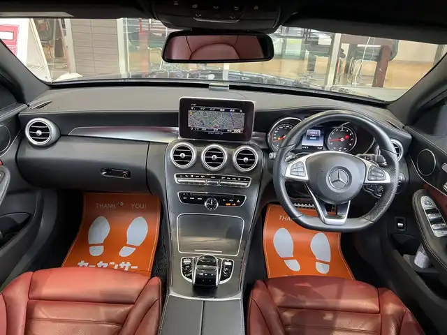 メルセデス・ベンツ Ｃ２００ ワゴン スポーツ 本革 神奈川県 2017(平29)年 5.4万km オブシディアンブラック ワンオーナー/記録簿（ヤナセ）/新車時保証書/ルーフレール/メルセデス純正COMMANDナビ/レーダーセーフティーパッケージ/パワーテールゲート/赤革シート/インテリジェントライトシステム/HUD/Bluetooth/USB/フルセグTV/ESP/Pre-Safeブレーキ/オートワイパー/スペアスマートキー