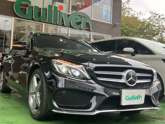 メルセデス・ベンツ Ｃ２００ ワゴン スポーツ 本革 神奈川県 2017(平29)年 5.4万km オブシディアンブラック ワンオーナー/記録簿（ヤナセ）/新車時保証書/ルーフレール/メルセデス純正COMMANDナビ/レーダーセーフティーパッケージ/パワーテールゲート/赤革シート/インテリジェントライトシステム/HUD/Bluetooth/USB/フルセグTV/ESP/Pre-Safeブレーキ/オートワイパー/スペアスマートキー
