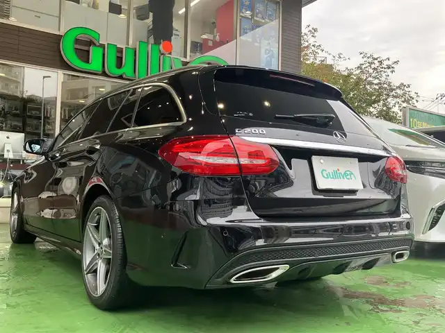 メルセデス・ベンツ Ｃ２００ ワゴン スポーツ 本革 神奈川県 2017(平29)年 5.4万km オブシディアンブラック ワンオーナー/記録簿（ヤナセ）/新車時保証書/ルーフレール/メルセデス純正COMMANDナビ/レーダーセーフティーパッケージ/パワーテールゲート/赤革シート/インテリジェントライトシステム/HUD/Bluetooth/USB/フルセグTV/ESP/Pre-Safeブレーキ/オートワイパー/スペアスマートキー