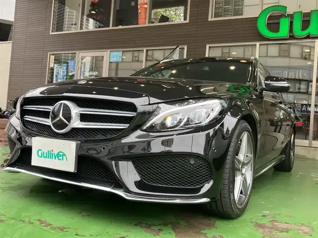 メルセデス・ベンツ Ｃ２００ ワゴン スポーツ 本革 神奈川県 2017(平29)年 5.4万km オブシディアンブラック ワンオーナー/記録簿（ヤナセ）/新車時保証書/ルーフレール/メルセデス純正COMMANDナビ/レーダーセーフティーパッケージ/パワーテールゲート/赤革シート/インテリジェントライトシステム/HUD/Bluetooth/USB/フルセグTV/ESP/Pre-Safeブレーキ/オートワイパー/スペアスマートキー