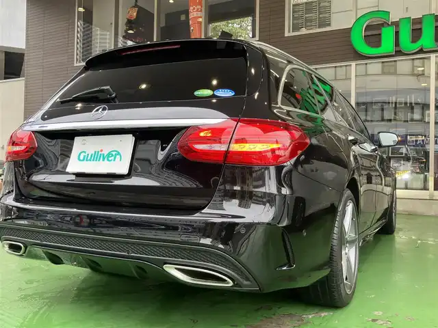 メルセデス・ベンツ Ｃ２００ ワゴン スポーツ 本革 神奈川県 2017(平29)年 5.4万km オブシディアンブラック ワンオーナー/記録簿（ヤナセ）/新車時保証書/ルーフレール/メルセデス純正COMMANDナビ/レーダーセーフティーパッケージ/パワーテールゲート/赤革シート/インテリジェントライトシステム/HUD/Bluetooth/USB/フルセグTV/ESP/Pre-Safeブレーキ/オートワイパー/スペアスマートキー