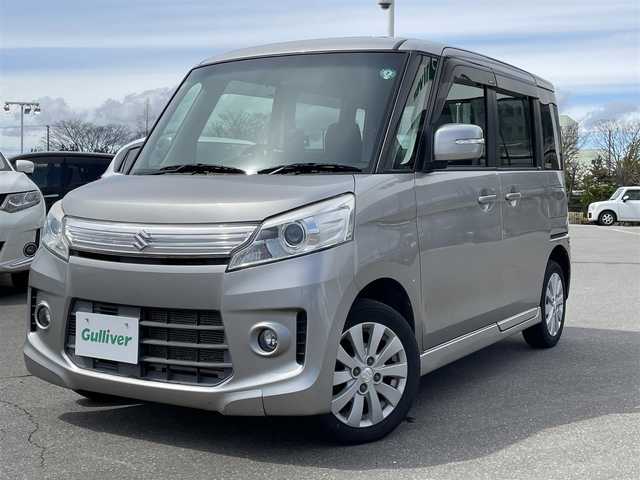 スズキ スペーシア カスタム XS 青森県 2013(平25)年 10.2万km スチールシルバーM ・4WD/・純正ナビ(QY1005SA)/・AM/FM/USB/AUX/・ワンセグTV/・Bluetooth/・バックカメラ/・アイドリングストップ/・片側パワースライドドア/・運転席シートヒーター/・純正フロアマット/・電動格納ウインカーミラー/・サンシェード/・プッシュスタート/・ライトレベライザー/・シガーソケット/・USBソケット