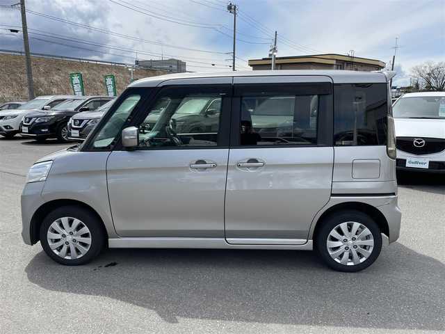 スズキ スペーシア カスタム XS 青森県 2013(平25)年 10.2万km スチールシルバーM ・4WD/・純正ナビ(QY1005SA)/・AM/FM/USB/AUX/・ワンセグTV/・Bluetooth/・バックカメラ/・アイドリングストップ/・片側パワースライドドア/・運転席シートヒーター/・純正フロアマット/・電動格納ウインカーミラー/・サンシェード/・プッシュスタート/・ライトレベライザー/・シガーソケット/・USBソケット