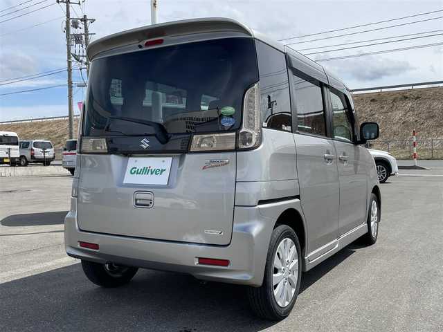 スズキ スペーシア カスタム XS 青森県 2013(平25)年 10.2万km スチールシルバーM ・4WD/・純正ナビ(QY1005SA)/・AM/FM/USB/AUX/・ワンセグTV/・Bluetooth/・バックカメラ/・アイドリングストップ/・片側パワースライドドア/・運転席シートヒーター/・純正フロアマット/・電動格納ウインカーミラー/・サンシェード/・プッシュスタート/・ライトレベライザー/・シガーソケット/・USBソケット