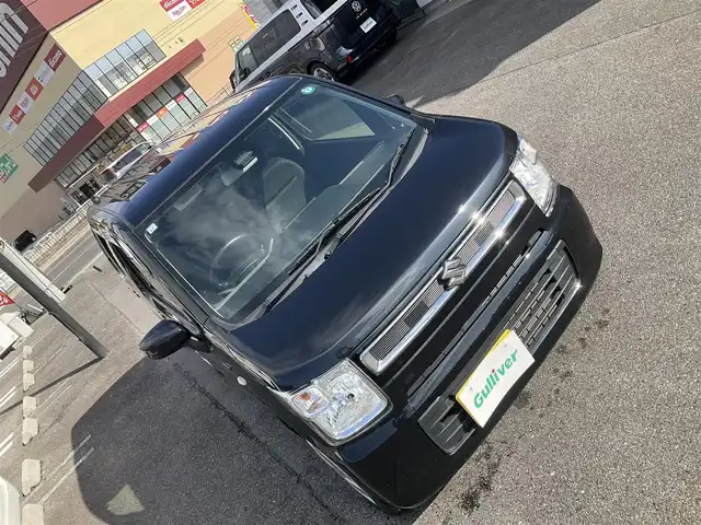 スズキ ワゴンＲ HYBRID FX 滋賀県 2021(令3)年 1.5万km ブルーイッシュブラックパール3 ワンオーナー/車検8年11月まで/スズキセーフティサポート/パナソニック7インチナビ/Bluetooth、DVD、CD、フルセグテレビ/シートヒーター（運転席）/プッシュスタート/ドアバイザー/純正フロアマット/スペアキー有り/取扱説明書/保証書