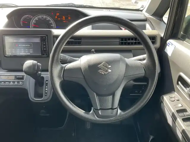 スズキ ワゴンＲ HYBRID FX 滋賀県 2021(令3)年 1.5万km ブルーイッシュブラックパール3 ワンオーナー/車検8年11月まで/スズキセーフティサポート/パナソニック7インチナビ/Bluetooth、DVD、CD、フルセグテレビ/シートヒーター（運転席）/プッシュスタート/ドアバイザー/純正フロアマット/スペアキー有り/取扱説明書/保証書