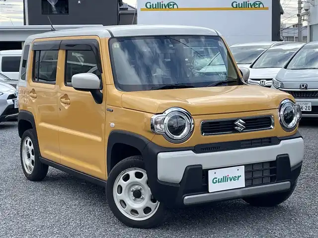 スズキ ハスラー HYBRID G ターボ 埼玉県 2023(令5)年 0.6万km アクティブイエロー/ソフトベージュメタリック ワンオーナー/ターボ/前席シートヒーター/純正ＳＤナビ/（ＤＶＤ＆ＣＤ＆ＭＳＶ＆ＢＴ＆ＵＳＢ）/前後ドライブレコーダー/スズキセーフティサポート/・デュアルカメラブレーキサポート/・誤発進抑制機能/・車線逸脱警報機能/・車線逸脱抑制機能/・ふらつき警報機能/・先行車発進お知らせ機能/・ハイビームアシスト/・アクティブクルーズコントロール/・標識認識機能/・後退時ブレーキサポート/・後方誤発進抑制機能/・リヤパーキングセンサー/アイドリングストップ/ステアリングリモコン/パドルシフト/純正１５inアルミホイール/オートライト/ＬＥＤライト/電動格納ミラー/スマートキー/プッシュスタート/Ｗ＆サイド＆カーテンエアバッグ/横滑り防止機能/ＡＢＳ/ドアバイザー/フロアマット/新車保証書/取扱説明書（車両＆ナビ）/スマートスペアキー有