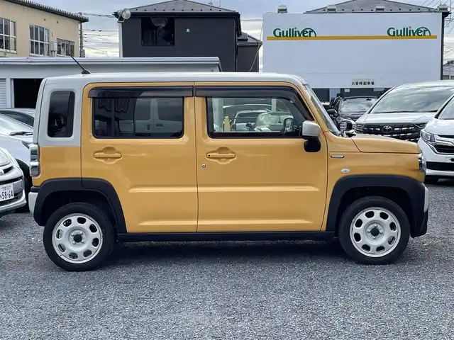 スズキ ハスラー HYBRID G ターボ 埼玉県 2023(令5)年 0.6万km アクティブイエロー/ソフトベージュメタリック ワンオーナー/ターボ/前席シートヒーター/純正ＳＤナビ/（ＤＶＤ＆ＣＤ＆ＭＳＶ＆ＢＴ＆ＵＳＢ）/前後ドライブレコーダー/スズキセーフティサポート/・デュアルカメラブレーキサポート/・誤発進抑制機能/・車線逸脱警報機能/・車線逸脱抑制機能/・ふらつき警報機能/・先行車発進お知らせ機能/・ハイビームアシスト/・アクティブクルーズコントロール/・標識認識機能/・後退時ブレーキサポート/・後方誤発進抑制機能/・リヤパーキングセンサー/アイドリングストップ/ステアリングリモコン/パドルシフト/純正１５inアルミホイール/オートライト/ＬＥＤライト/電動格納ミラー/スマートキー/プッシュスタート/Ｗ＆サイド＆カーテンエアバッグ/横滑り防止機能/ＡＢＳ/ドアバイザー/フロアマット/新車保証書/取扱説明書（車両＆ナビ）/スマートスペアキー有