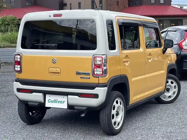 スズキ ハスラー HYBRID G ターボ 埼玉県 2023(令5)年 0.6万km アクティブイエロー/ソフトベージュメタリック ワンオーナー/ターボ/前席シートヒーター/純正ＳＤナビ/（ＤＶＤ＆ＣＤ＆ＭＳＶ＆ＢＴ＆ＵＳＢ）/前後ドライブレコーダー/スズキセーフティサポート/・デュアルカメラブレーキサポート/・誤発進抑制機能/・車線逸脱警報機能/・車線逸脱抑制機能/・ふらつき警報機能/・先行車発進お知らせ機能/・ハイビームアシスト/・アクティブクルーズコントロール/・標識認識機能/・後退時ブレーキサポート/・後方誤発進抑制機能/・リヤパーキングセンサー/アイドリングストップ/ステアリングリモコン/パドルシフト/純正１５inアルミホイール/オートライト/ＬＥＤライト/電動格納ミラー/スマートキー/プッシュスタート/Ｗ＆サイド＆カーテンエアバッグ/横滑り防止機能/ＡＢＳ/ドアバイザー/フロアマット/新車保証書/取扱説明書（車両＆ナビ）/スマートスペアキー有