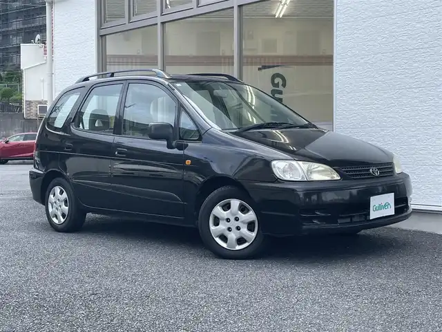 トヨタ カローラ スパシオ Vパッケージ 神奈川県 2000(平12)年 4.4万km ブラックM ワンオーナー/ルーフレール/リモコンキー/スペアキー×1/純正フロアマット/取扱説明書/保証書