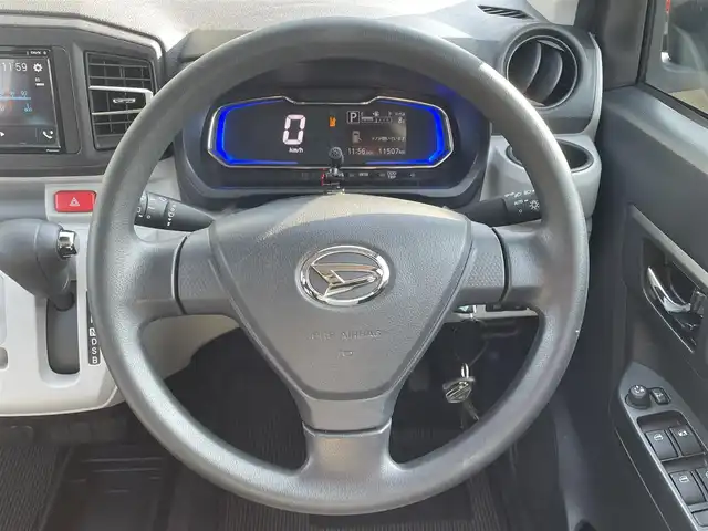 ダイハツ ミラ イース X リミテッド SAⅢ 道央・札幌 2022(令4)年 1.2万km ブラックマイカメタリック ・４ＷＤ/・社外ディスプレイオーディオ/（CD/ＡＭ/FM/BT）/・バックカメラ/・衝突軽減ブレーキ/・コーナーセンサー前後/・横滑り防止装置/・LEDヘッドライト/・自動ハイビーム/・アイドリングストップ/・純正フロアマット/・リモコンキー/・スペアキー/・冬タイヤ積込（社外１４AW）