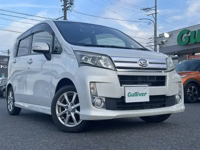 ダイハツ ムーヴ カスタム X SA 愛知県 2014(平26)年 11.8万km パールホワイトⅢ 純正ナビ/　Bluetooth/TV/DVD/AM/FM/純正AW/純正フロアマット/純正ドアバイザー/横滑り防止装置/衝突被害軽減システム/オートライト/フォグランプ/社外ETC/バックカメラ/アイドリングストップ/Wエアバッグ/取説/保証書