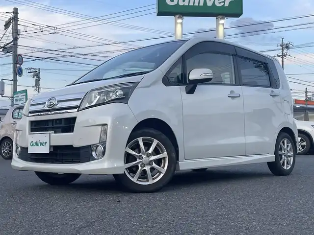 ダイハツ ムーヴ カスタム X SA 愛知県 2014(平26)年 11.8万km パールホワイトⅢ 純正ナビ/　Bluetooth/TV/DVD/AM/FM/純正AW/純正フロアマット/純正ドアバイザー/横滑り防止装置/衝突被害軽減システム/オートライト/フォグランプ/社外ETC/バックカメラ/アイドリングストップ/Wエアバッグ/取説/保証書