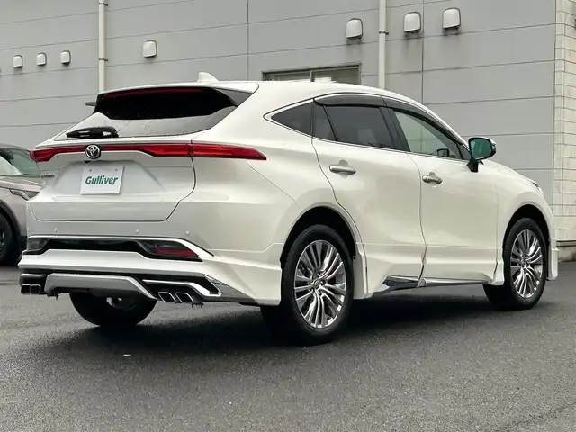 トヨタ ハリアー Z レザーパッケージ 広島県 2020(令2)年 1.8万km ホワイトパールクリスタルシャイン ワンオーナー/モデリスタエアロ（デイライト付き）/純正ナビ（Miracast/Bluetooth）/・フルセグTV（走行中視聴可）/・JBLプレミアムサウンド/全方位モニター/ETC2.0/前後ドライブレコーダー/デジタルインナーミラー/黒レザーシート/・シートヒーター/・エアシート/・パワーシート（メモリー機能付き）/衝突被害軽減ブレーキ/レーダークルーズコントロール/コーナーセンサー/車線逸脱警報/オートマチックハイビーム/ブラインドスポットモニター/ステアリングヒーター/パワーバックドア/ヘッドアップディスプレイ