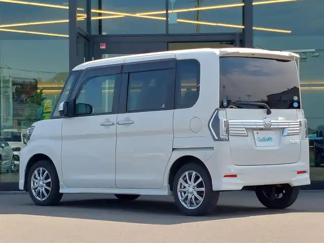 ダイハツ タント カスタム RS トップED SAⅡ 東京都 2016(平28)年 4.7万km パールホワイトⅢ スマートアシストII/衝突軽減ブレーキ/バックソナー/踏み間違い防止装置/アイドリングストップ/カロッツェリアSDナビ/フルセグTV/DVD/両側パワースライドドア/LEDヘッドライト/ETC