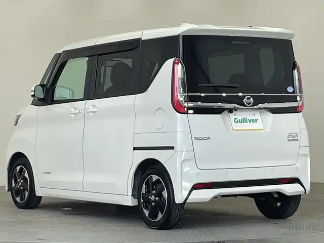日産 ルークス HWS X プロパイロットED 栃木県 2021(令3)年 2万km ホワイトパール メモリーナビ/（CD/DVD/Bluetooth/USB/フルセグTV）/バックカメラ/全方位カメラ/衝突軽減ブレーキ/プロパイロット/前後コーナーセンサー/ビルトインETC/前方ドラレコ/両側パワースライドドア/オートライト/LEDヘッドライト/横滑り防止装置/スマートキー/プッシュスタート/アイドリングストップ/電動格納ミラー/純正アルミホイール/純正フロアマット