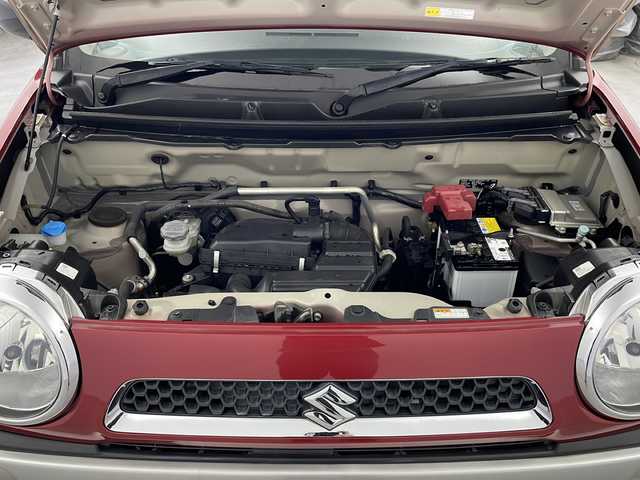 スズキ ハスラー G 栃木県 2018(平30)年 6.6万km フェニックスレッドパール/ブルーイッシュブラックパール 禁煙車/社外ナビ/衝突軽減ブレーキ/シートヒーター/オートエアコン/アイドリングストップ/プッシュスタート/スマートキー/電動格納ミラー/社外フロアマット/純正サイドバイザー/ＥＴＣ/バックカメラ