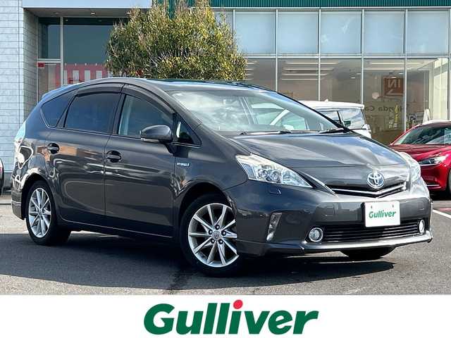 トヨタ プリウス α S ツーリングセレクション 鹿児島県 2013(平25)年 7.8万km グレーメタリック 純正ナビ/ETC/Bluetooth接続/フルセグTV/純正フロアマット/オートライト/LEDヘッドライト/スマートキー/プッシュスタート/スペアキー/純正17インチアルミホイール/横滑り防止装置/カーテンエアバッグ/取扱説明書/保証書/記録簿