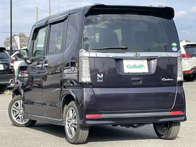 ホンダ Ｎ ＢＯＸ カスタム G SSパッケージ 道央・札幌 2017(平29)年 10.4万km プレミアムベルベットパープル・パール ４WD/純正ディーラーOPナビ/CD/DVD/BT/フルセグ/横滑り防止装置/バックカメラ/ビルトインETC/ドライブレコーダー/ECONモード/片側パワースライドドア/前席シートヒーター/ステアリングリモコン/プッシュスタート/スマートキー/HIDヘッドライト/オートライト/フォグランプ/電動格納ミラー/ヒーテッドドアミラー/ウィンカーミラー/純正フロアマット/ドアバイザー/純正エンジンスターター