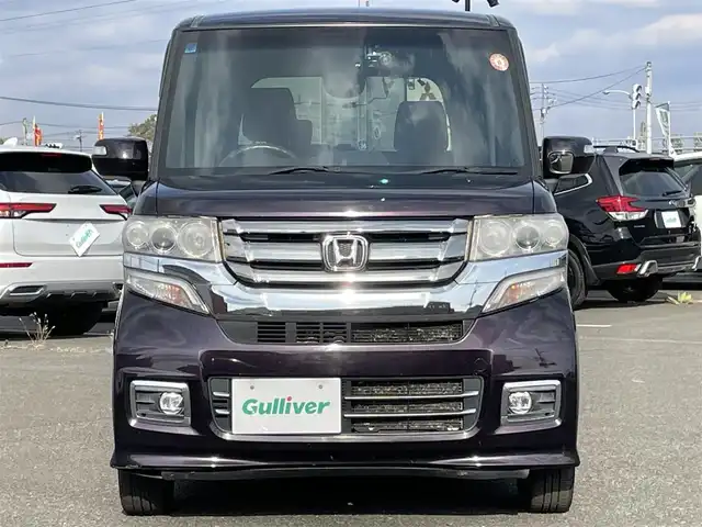 ホンダ Ｎ ＢＯＸ カスタム G SSパッケージ 道央・札幌 2017(平29)年 10.4万km プレミアムベルベットパープル・パール ４WD/純正ディーラーOPナビ/CD/DVD/BT/フルセグ/横滑り防止装置/バックカメラ/ビルトインETC/ドライブレコーダー/ECONモード/片側パワースライドドア/前席シートヒーター/ステアリングリモコン/プッシュスタート/スマートキー/HIDヘッドライト/オートライト/フォグランプ/電動格納ミラー/ヒーテッドドアミラー/ウィンカーミラー/純正フロアマット/ドアバイザー/純正エンジンスターター