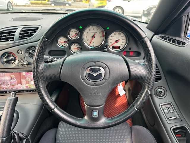 マツダ ＲＸ－７ Type RB Sパッケージ 茨城県 2002(平14)年 3.6万km イノセントブルー 社外ナビ【Bluetooth/TV/CD/DVD】/バックカメラ/ドライブレコーダー/ABS/フロントフォグランプ/純正フロアマット/ノーマルダンパー/社外マフラー/純正アルミホイール/社外アルミホイールあり/新車時保証書/取扱説明書