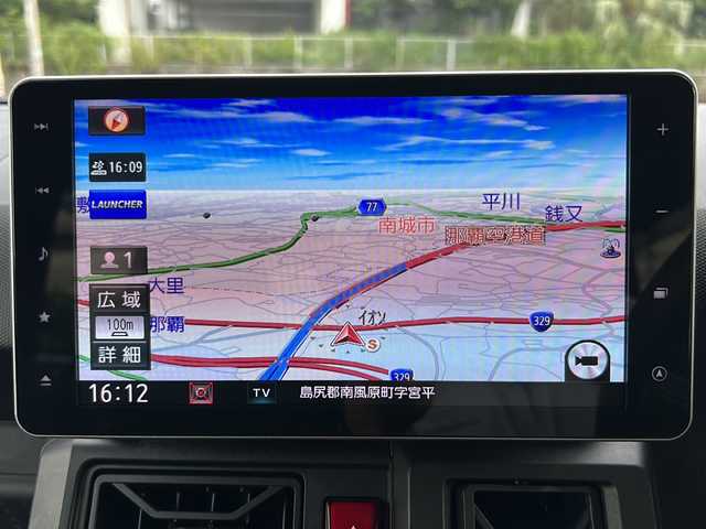 ダイハツ タフト X 沖縄県 2020(令2)年 3.8万km レイクブルーメタリック 純正ナビ/（ＡＭ／ＦＭ／ＣＤ／ＤＶＤ／ＢＴ）　/バックモニター　/フルセグＴＶ　/ガラスルーフ　/ドラレコ　/コーナーセンサー　/衝突軽減　/純正フロアマット　/パーキングアシスト　/アイドリングストップ/スマートキー