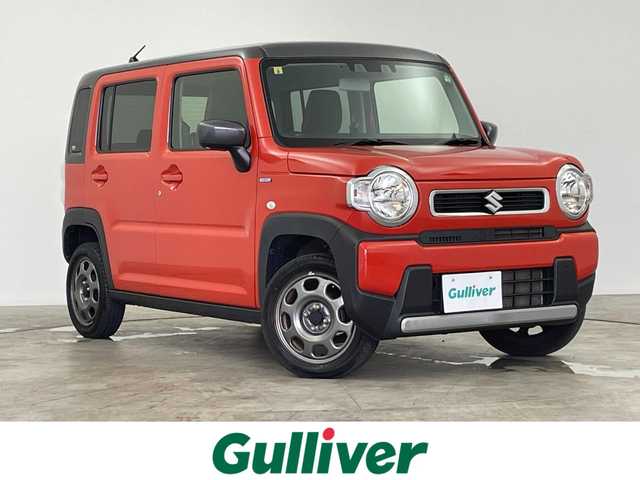 スズキ ハスラー HYBRID G 群馬県 2021(令3)年 7.4万km バーミリオンオレンジ/ガンメタリック2トーン デュアルカメラブレーキサポート　社外７インチナビ　バックカメラ　オートライト　シートヒーター　ステアリングリモコン　車線逸脱防止装置　コーナーセンサー　スマートキー　プッシュスタート　ＥＴＣ　禁煙車