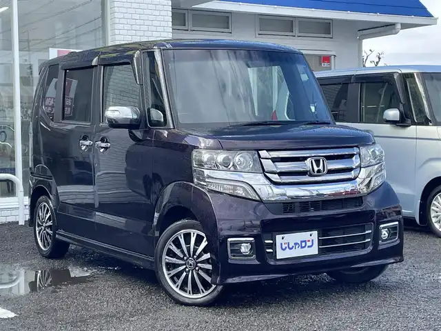 ホンダ Ｎ ＢＯＸ G ターボ Lパッケージ 徳島県 2015(平27)年 6.5万km プレミアムベルベットパープル・パール (株)IDOMが運営する【じしゃロン徳島店】の自社ローン専用車両になりますこちらは現金またはオートローンご利用時の価格です。/自社ローンご希望の方は別途その旨お申付け下さい”		/評価点4.5															/社外8型ナビゲーション/バックカメラ/後席フリップダウンモニター/ハーフレザーシート/HIDヘッドライト/フォグランプ/プッシュスタート/スマートキー	/スペアキー