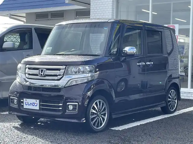 ホンダ Ｎ ＢＯＸ G ターボ Lパッケージ 徳島県 2015(平27)年 6.5万km プレミアムベルベットパープル・パール (株)IDOMが運営する【じしゃロン徳島店】の自社ローン専用車両になりますこちらは現金またはオートローンご利用時の価格です。/自社ローンご希望の方は別途その旨お申付け下さい”		/評価点4.5															/社外8型ナビゲーション/バックカメラ/後席フリップダウンモニター/ハーフレザーシート/HIDヘッドライト/フォグランプ/プッシュスタート/スマートキー	/スペアキー