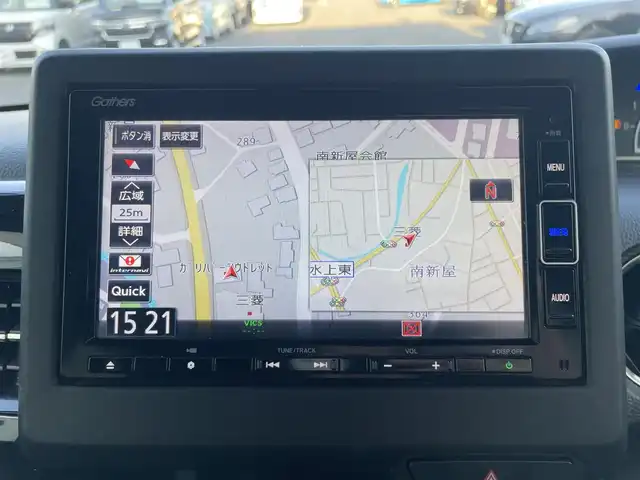 ホンダ Ｎ ＢＯＸ カスタム L 静岡県 2021(令3)年 1.1万km クリスタルブラックパール 純正ギャザズナビ/（AM/FM/CD/DVD/BT)/バックカメラ/フルセグTV/レーダークルーズコントロール/片側パワースライドドア/前席シートヒーター/前後型ドライブレコーダー/スマートキー/プッシュスタート/LEDヘッドライト/純正14インチアルミホイール/ホンダセンシング/衝突被害軽減ブレーキ/レーンキープアシスト/横滑り防止装置/純正フロアマット